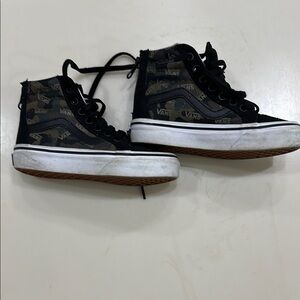 Vans Black and White Sneakers Canvas Rubber Soles